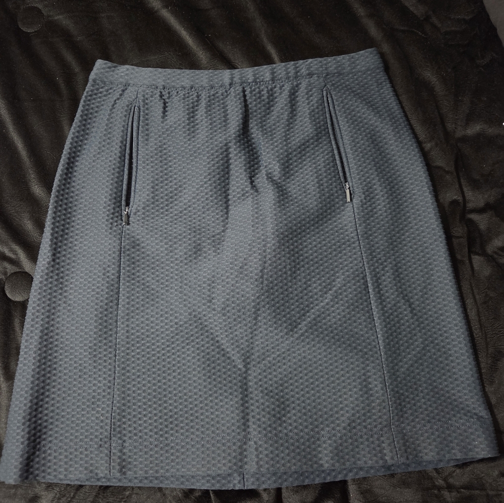 Elegant Gray/Blue Textured Golf Skirt